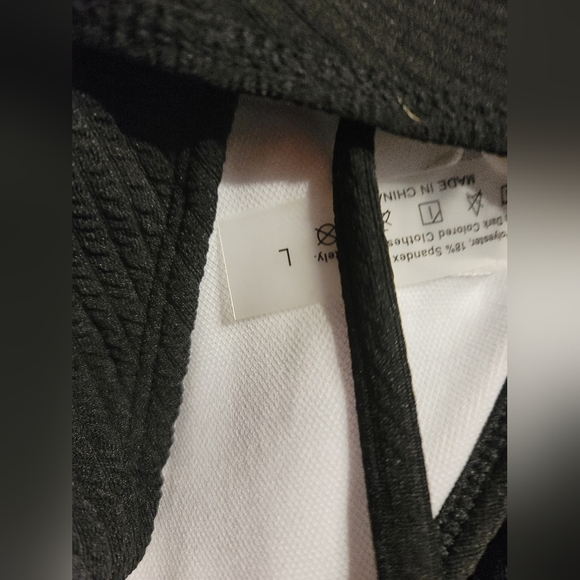 NWT RIBBED CROP TOP HIGH WAISTED BRAZILIAN CUT SWIM BATHING SUIT SIZE LARGE - Picture 14 of 14